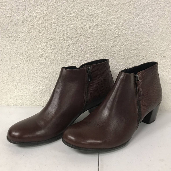 ECCO Women's Size 10 Shape M 35 Zip Ankle Boots, Brown Leather - Picture 3 of 7